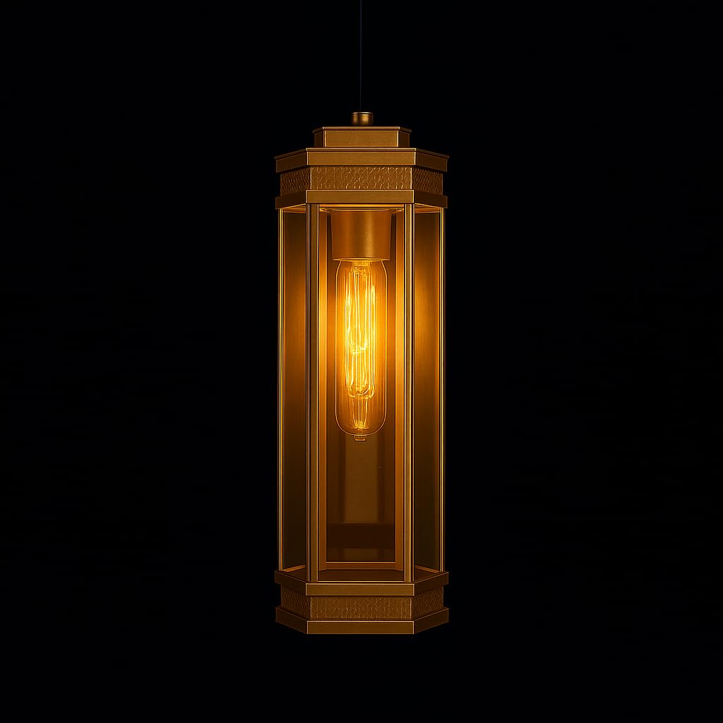 Vintage Brass Majestic Lantern Wall Light