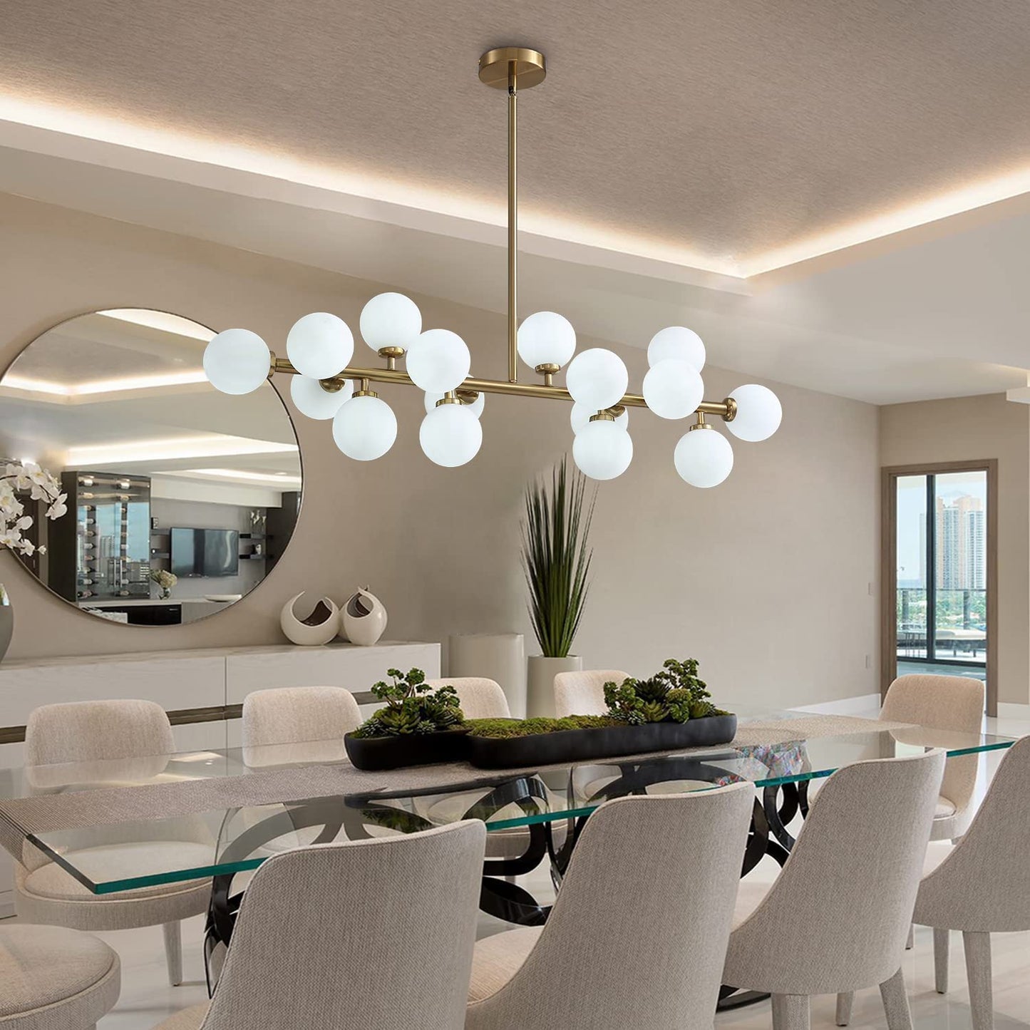Modern Orbit Chandelier