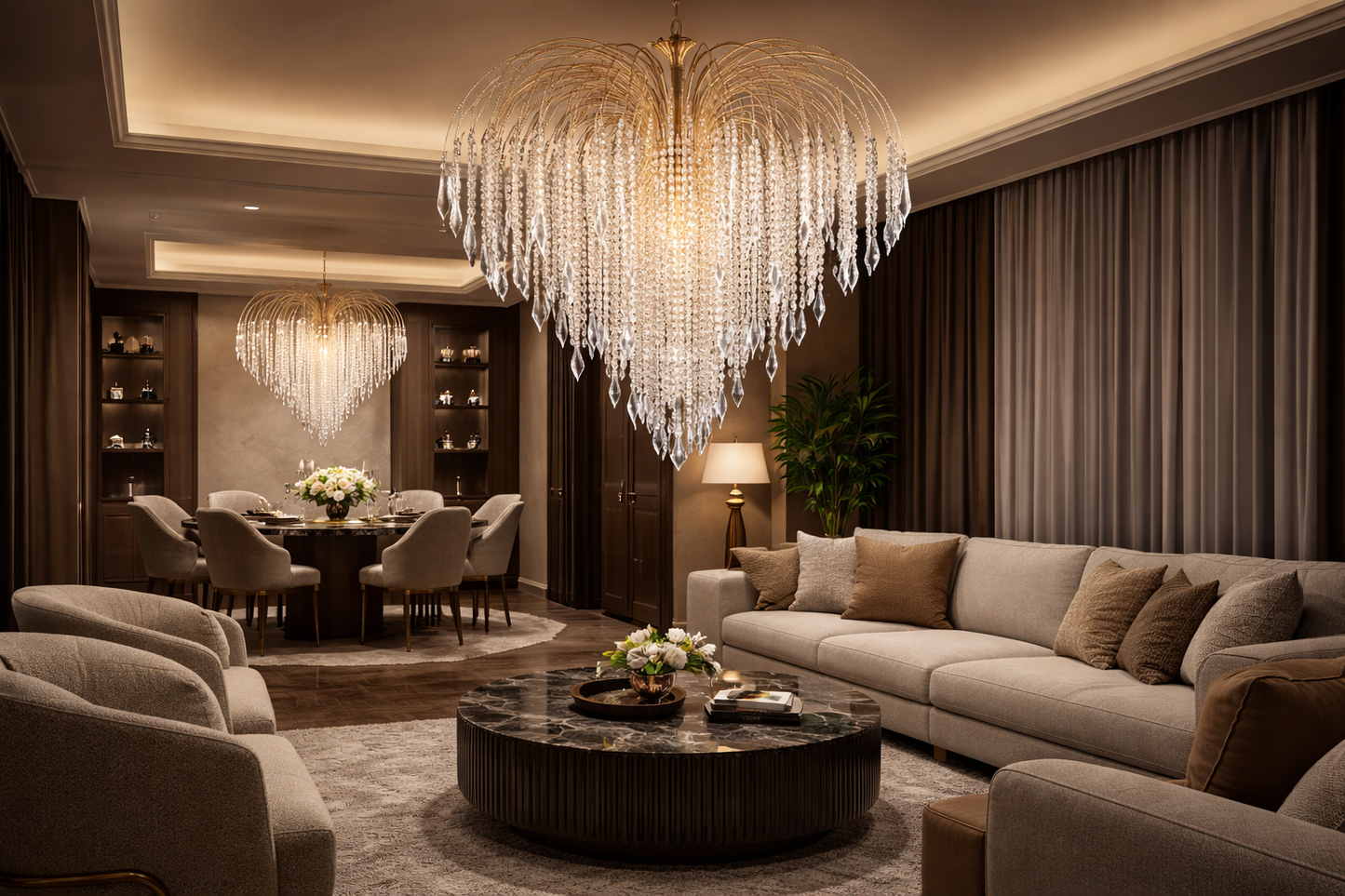 Meher Crystal Grand Chandelier