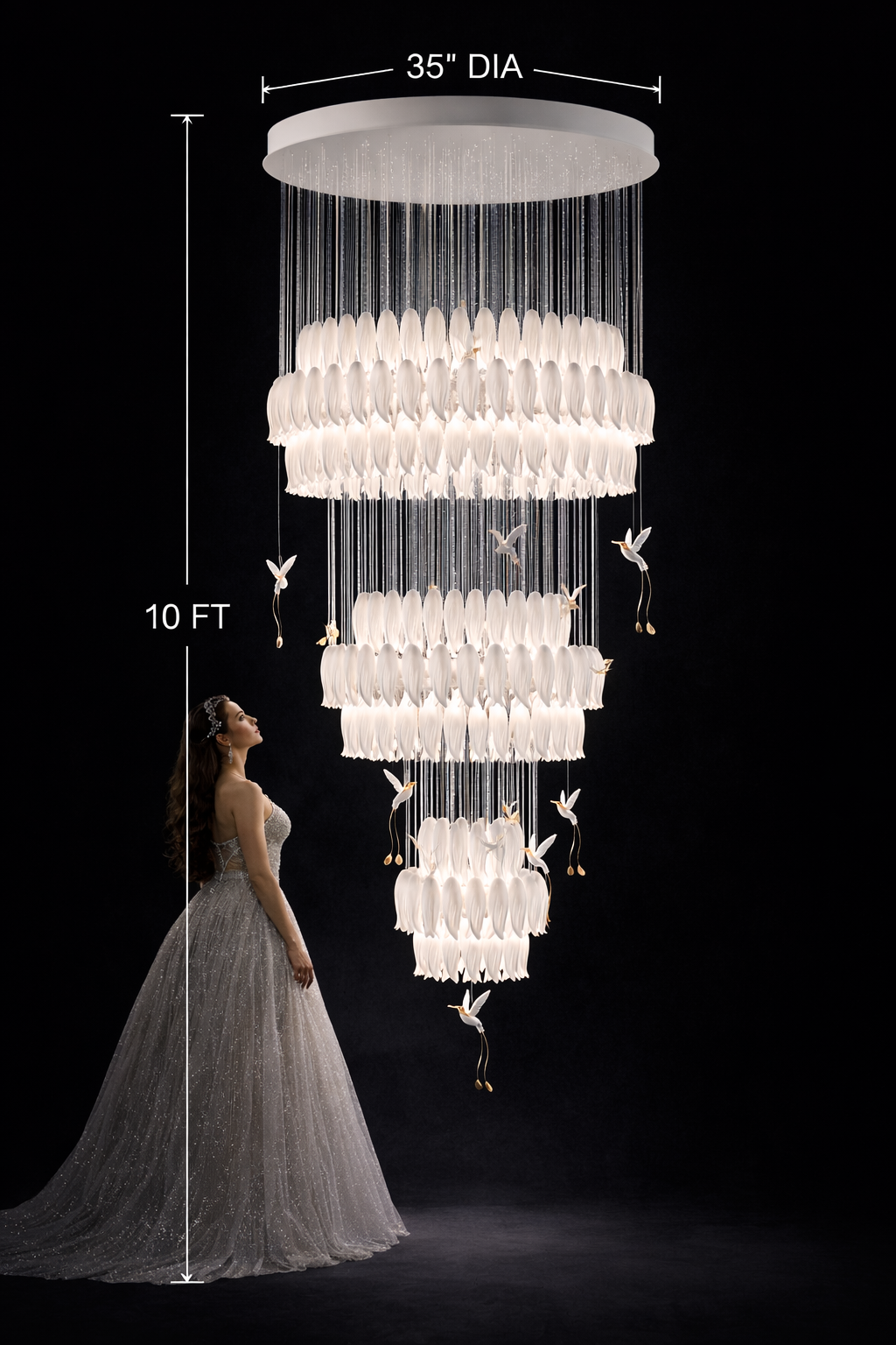 Tulip Pendant Chandelier Light