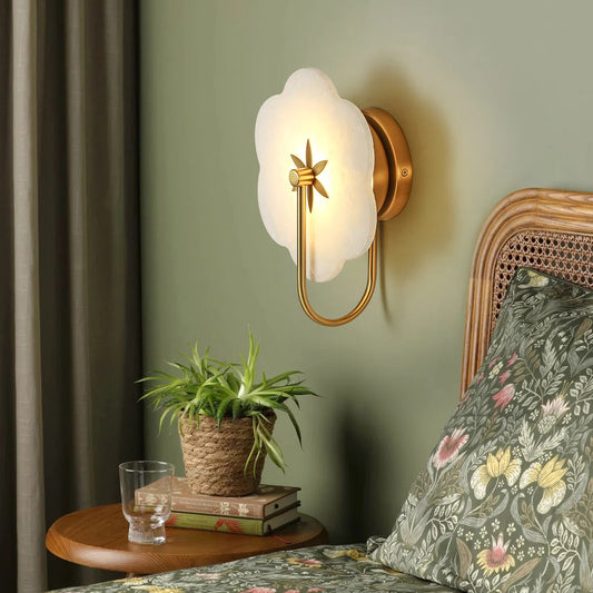 Luna Petal Alabaster Wall Light