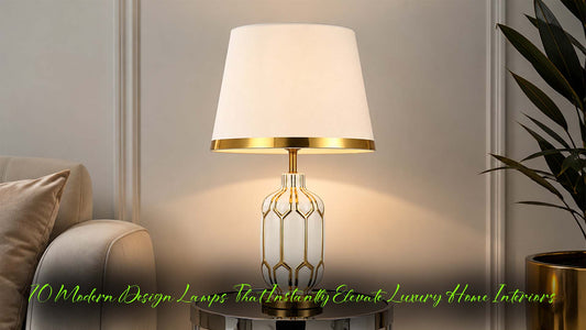 Modern design lamps enhancing luxury home interiors with elegant ambient lighting