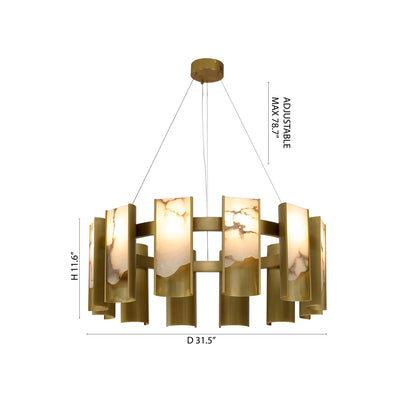 Solvane Veil Alabaster Chandelier