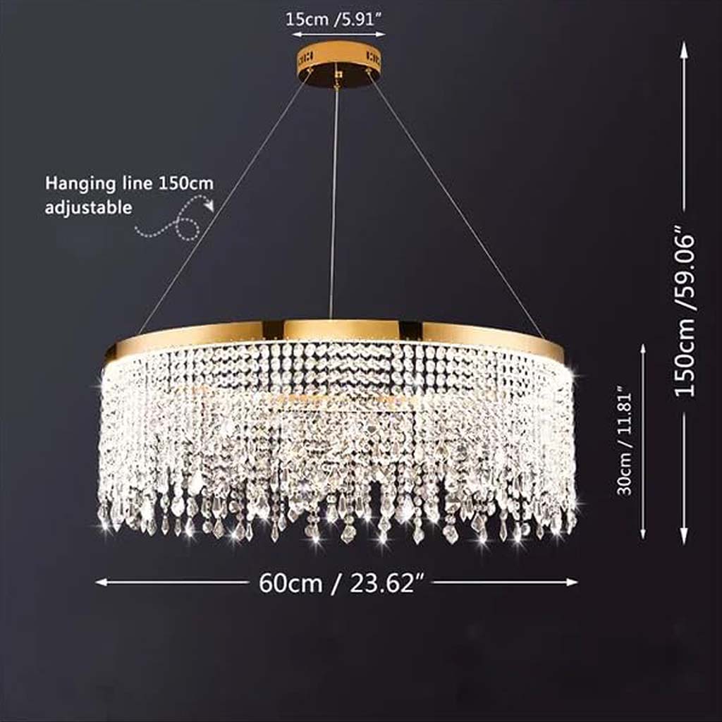 Zyra Luxe Ring Crystal Chandelier