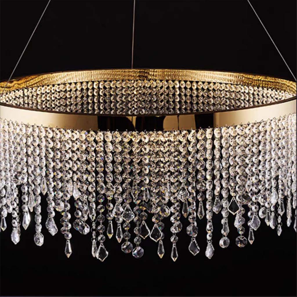 Zyra Luxe Ring Crystal Chandelier