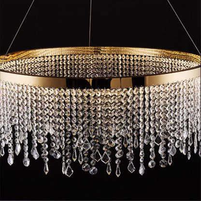 Zyra Luxe Ring Crystal Chandelier