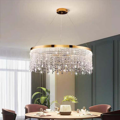 Zyra Luxe Ring Crystal Chandelier