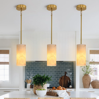 Cylinder Alabaster Pendant Light