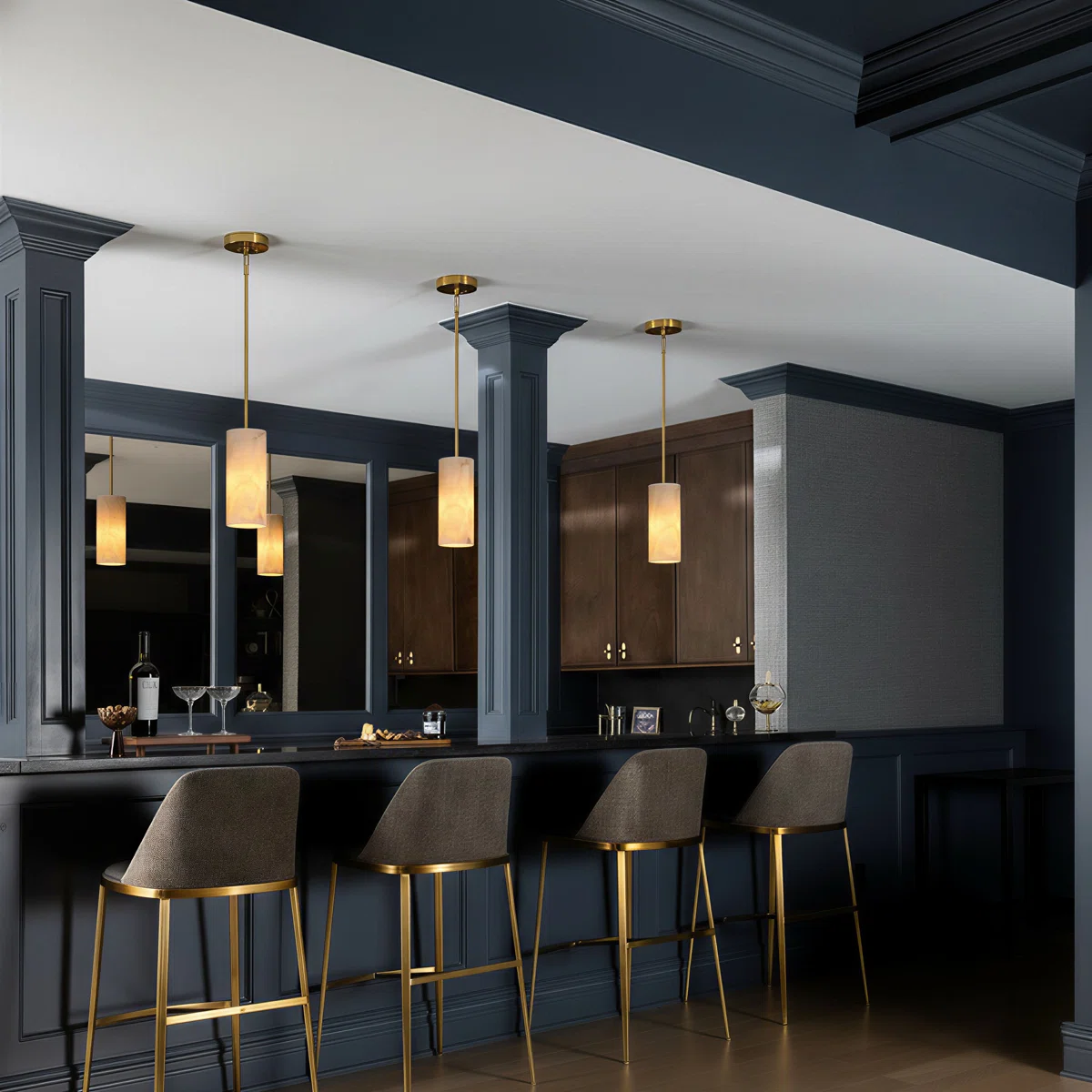 Cylinder Alabaster Pendant Light