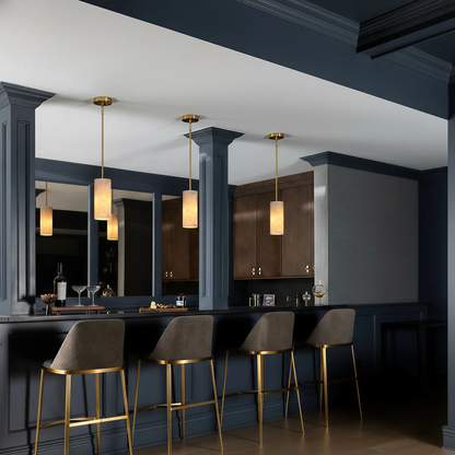 Cylinder Alabaster Pendant Light
