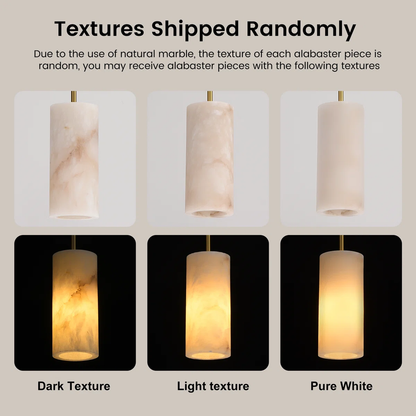Cylinder Alabaster Pendant Light