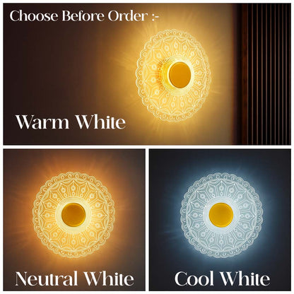 Golden Mandala Wall Light