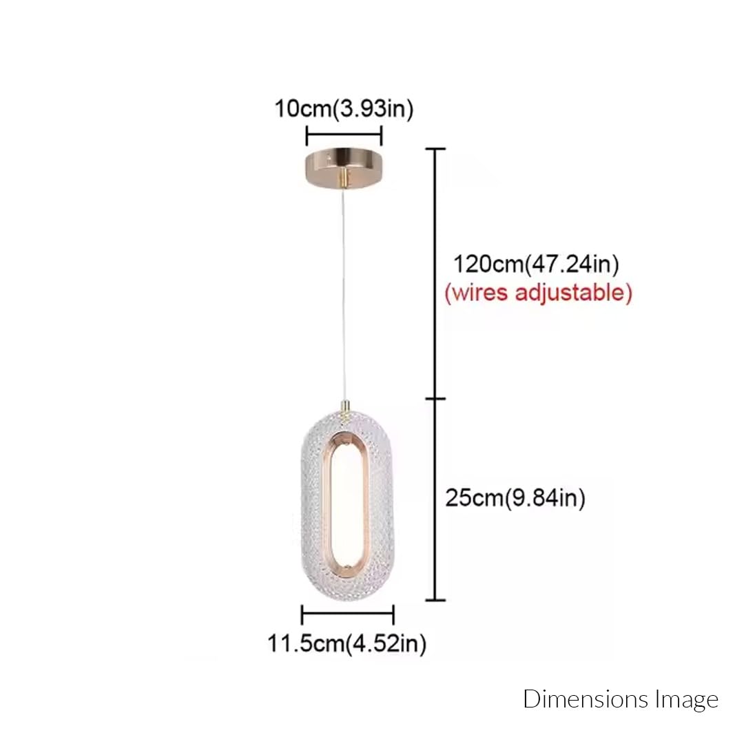 Oval Crystal Pendant Light