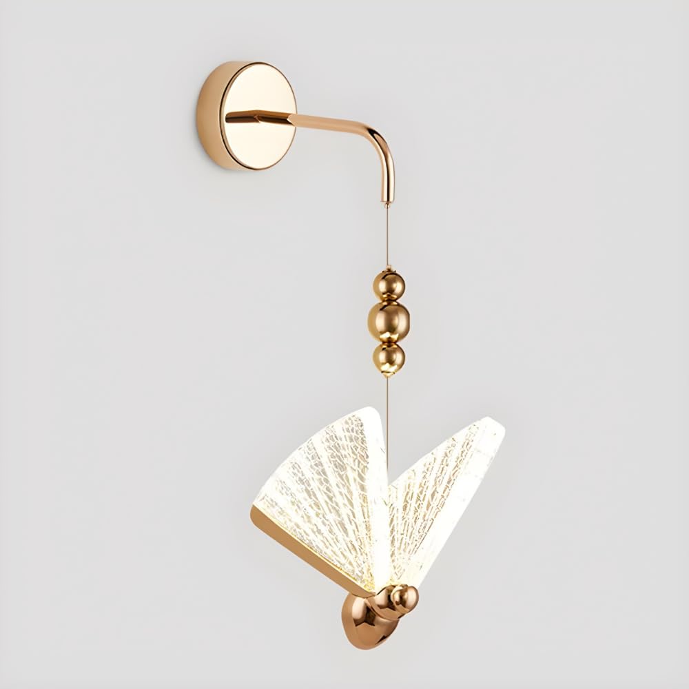 Golden Butterfly Wall Light