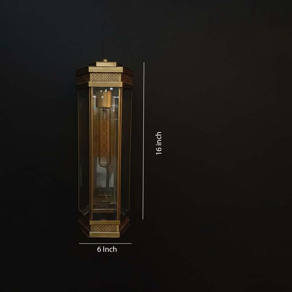 Vintage Brass Majestic Lantern Wall Light