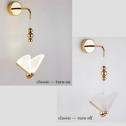 Golden Butterfly Wall Light