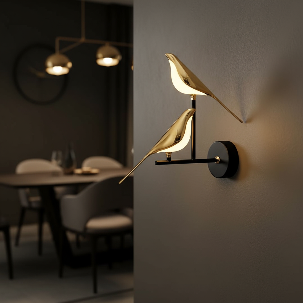 Ornia Pair Bird Wall Light