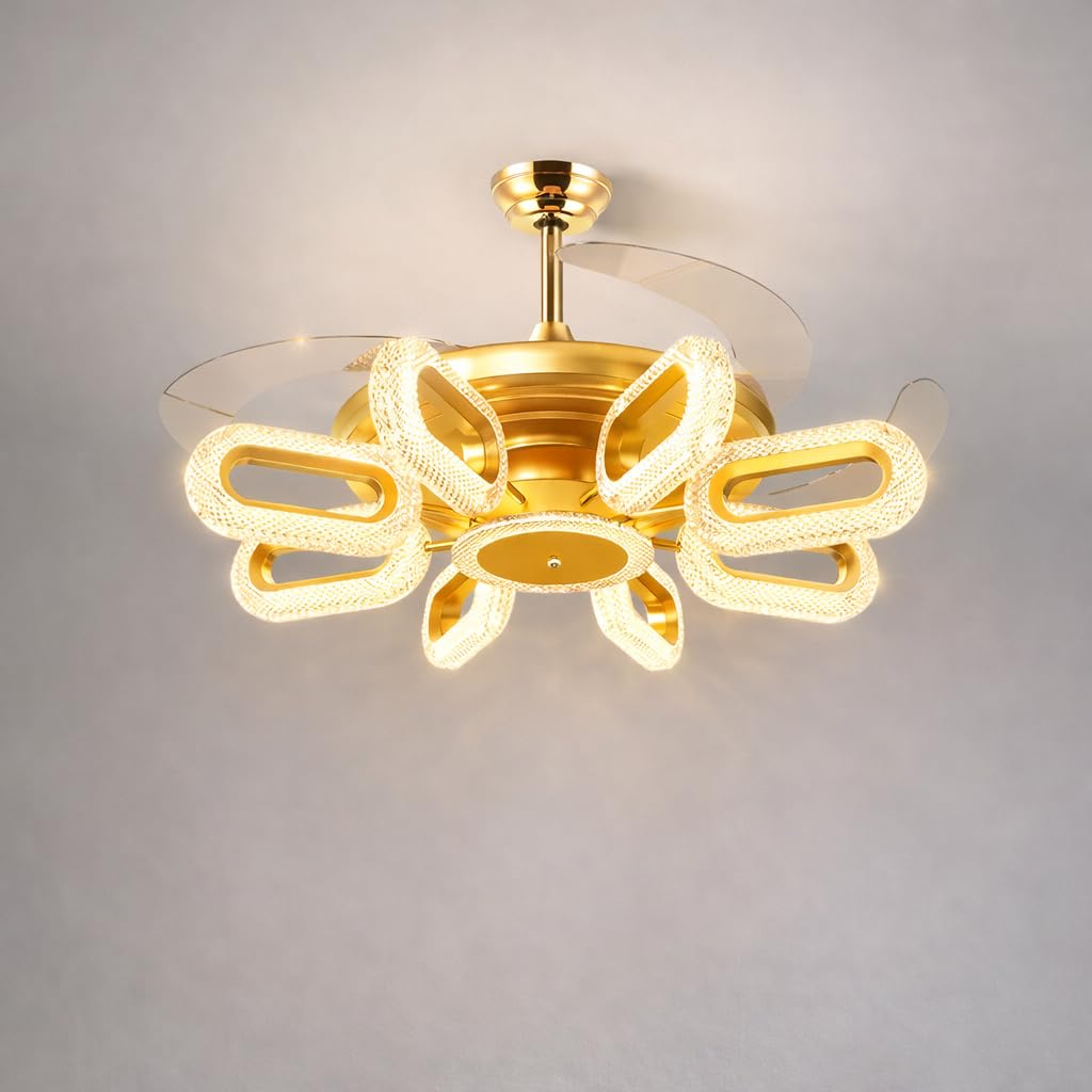 Vantelle Luxury Retractable Chandelier Fan