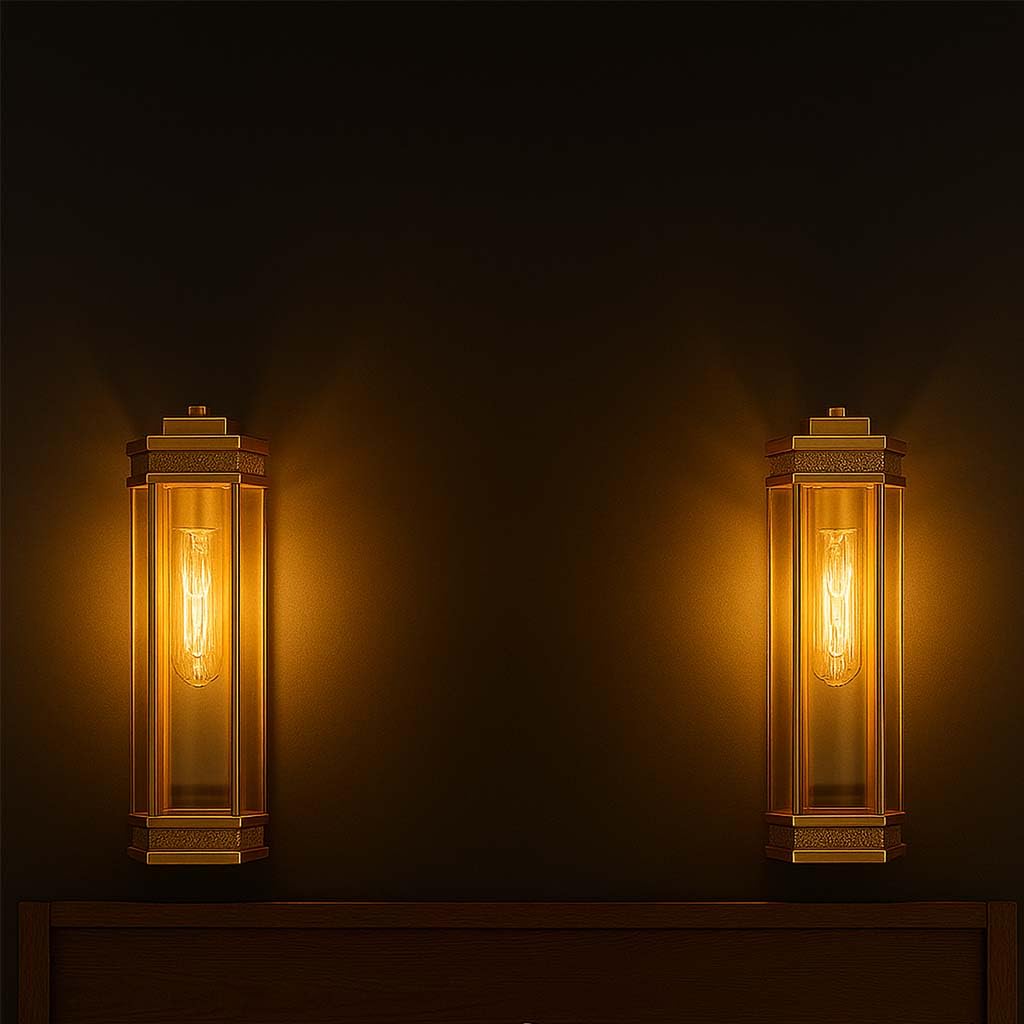 Vintage Brass Majestic Lantern Wall Light