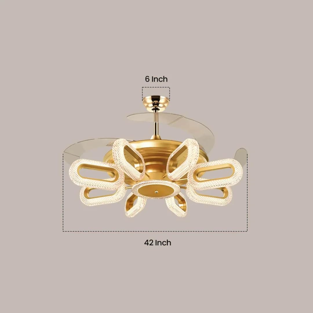 Vantelle Luxury Retractable Chandelier Fan