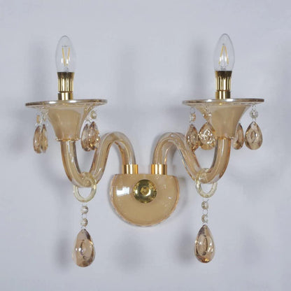 Imperial Amber Crystal Wall Light