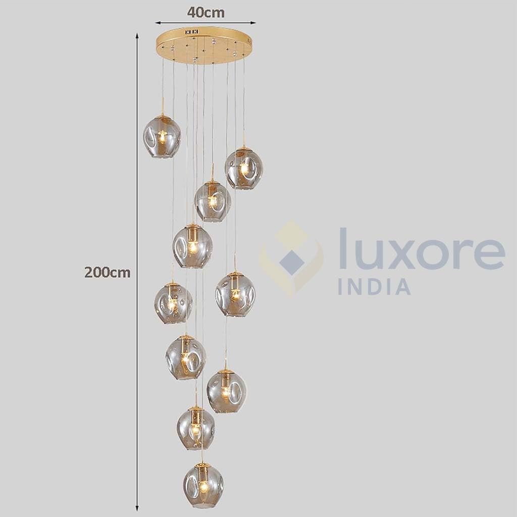 Modern Halo Drop Chandelier