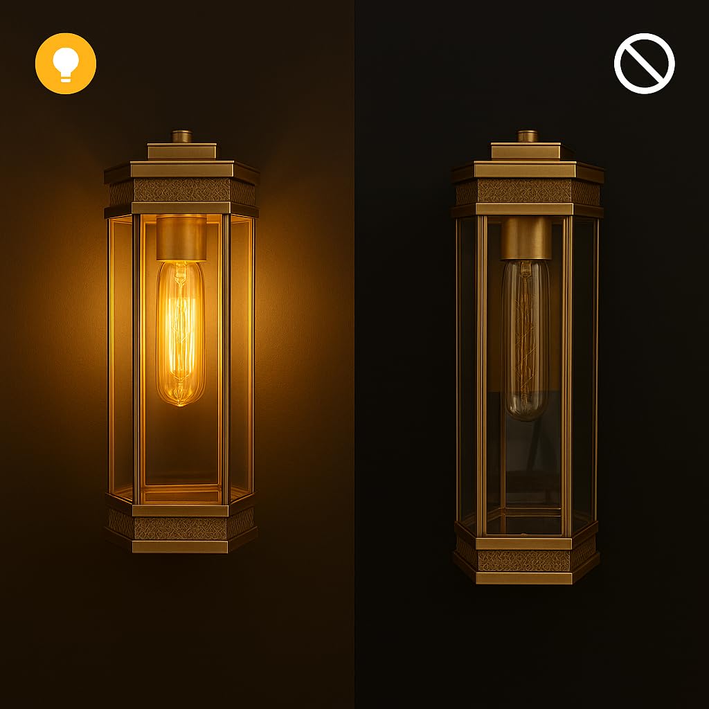 Vintage Brass Majestic Lantern Wall Light