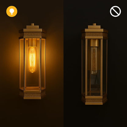 Vintage Brass Majestic Lantern Wall Light
