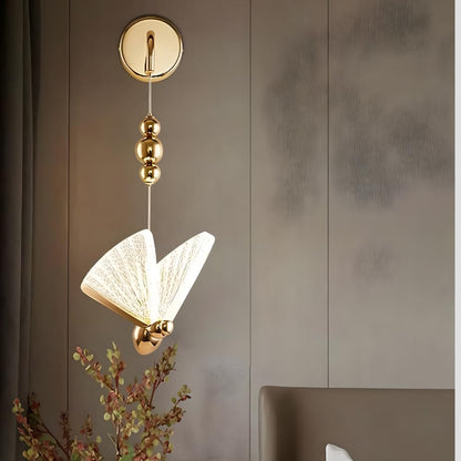 Golden Butterfly Wall Light