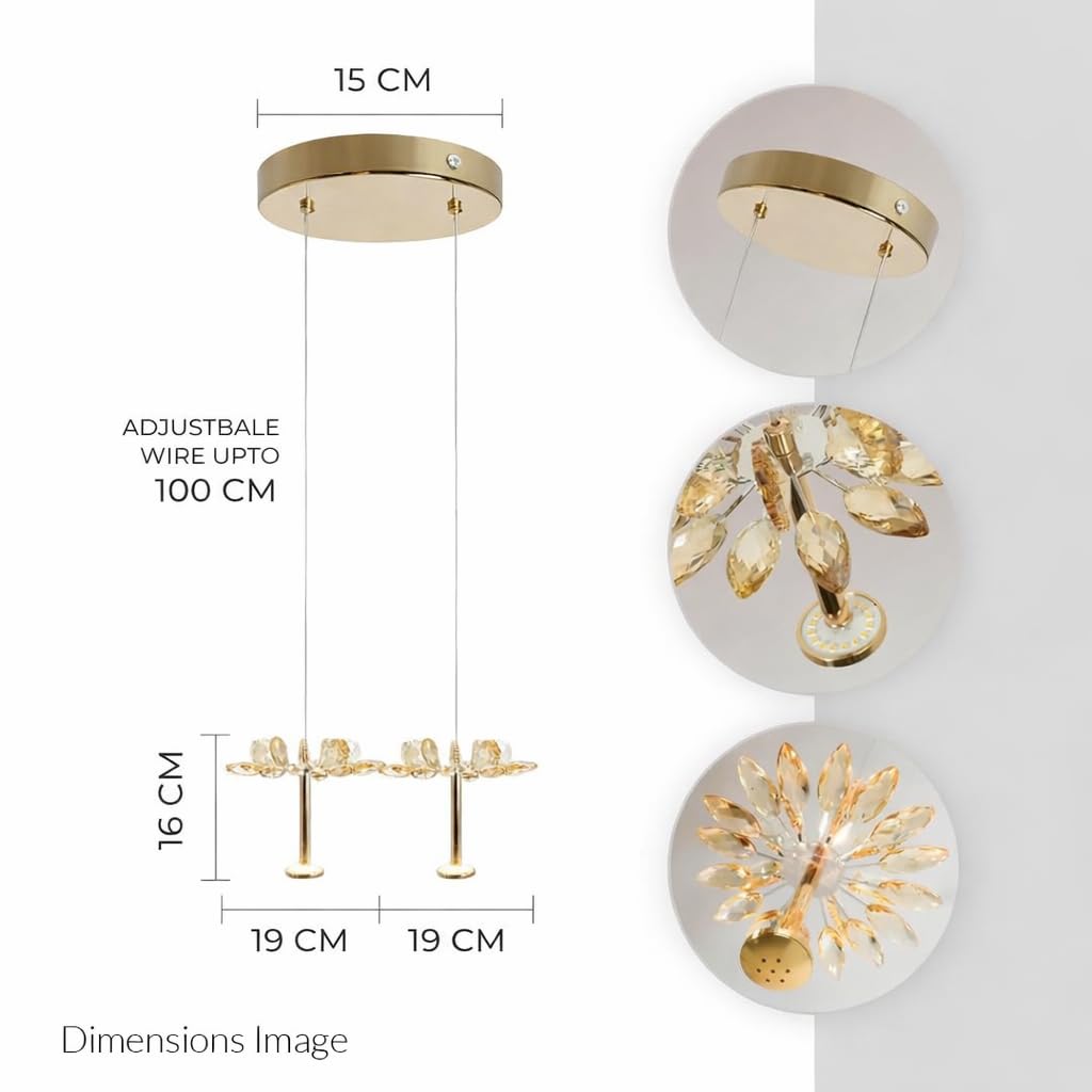 Crystal Lotus Hanging Light