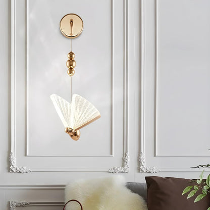 Golden Butterfly Wall Light