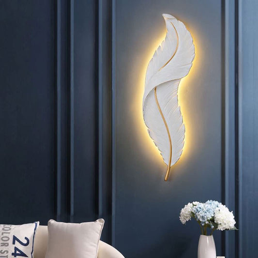 Modern Feather Design LED Wall Light