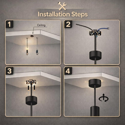 Sleekglow Metal Black Surface Hanging COB Pendant Light