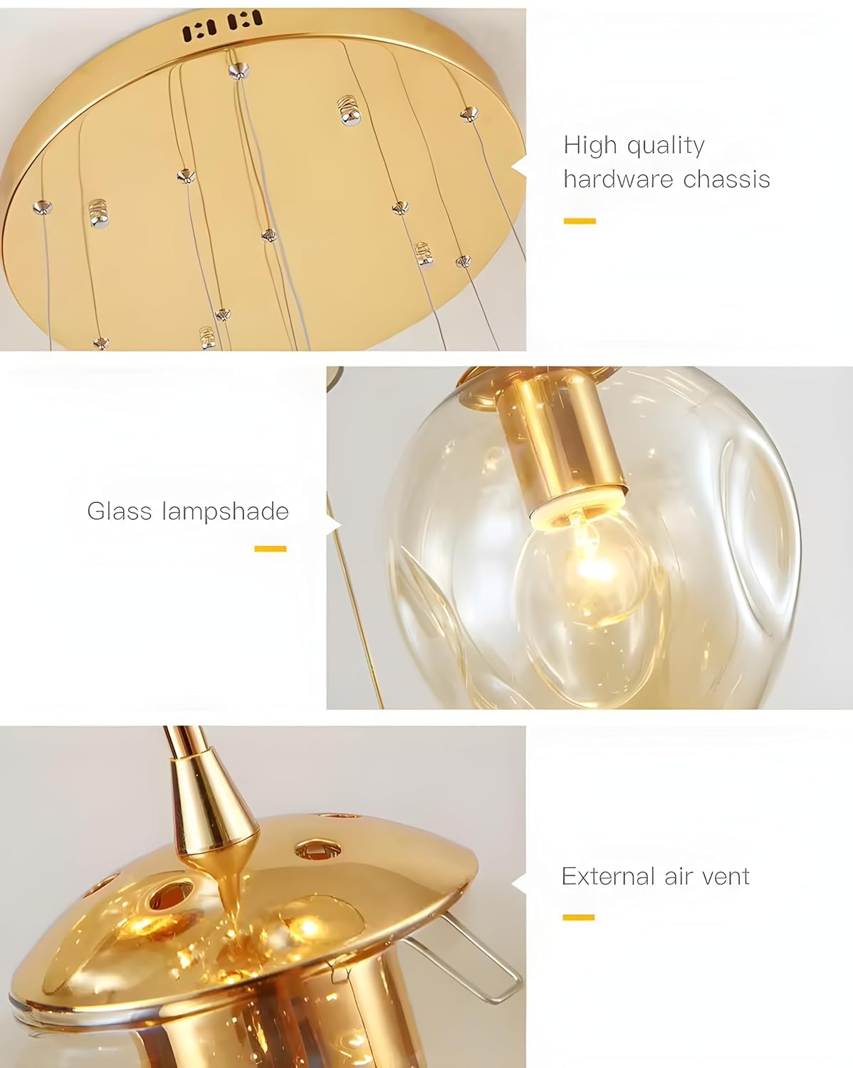 Modern Halo Drop Chandelier