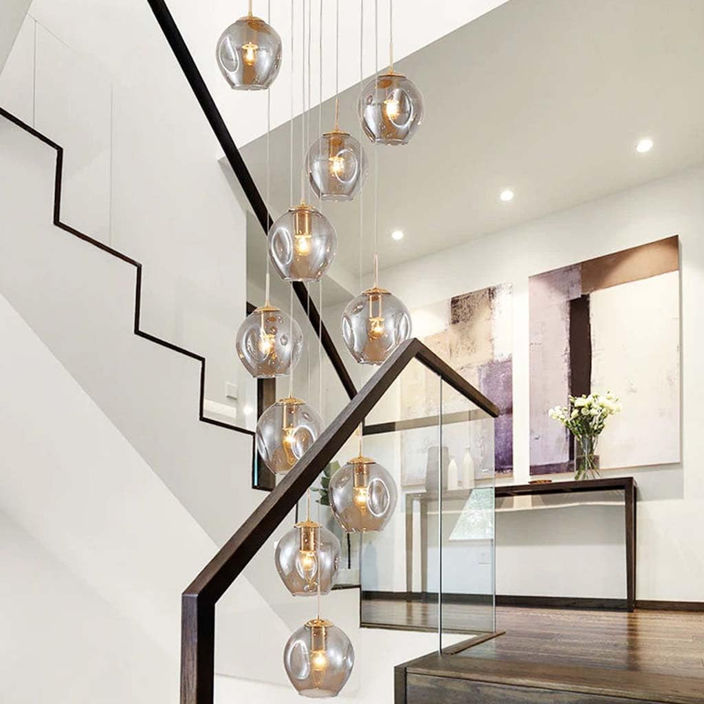 Modern Halo Drop Chandelier