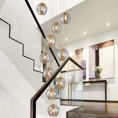 Modern Halo Drop Chandelier