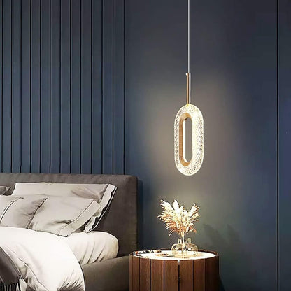 Oval Crystal Pendant Light