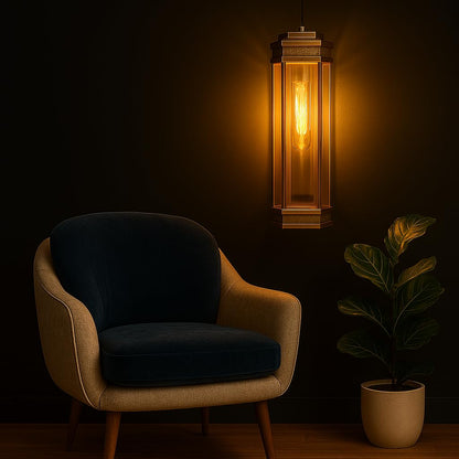 Vintage Brass Majestic Lantern Wall Light