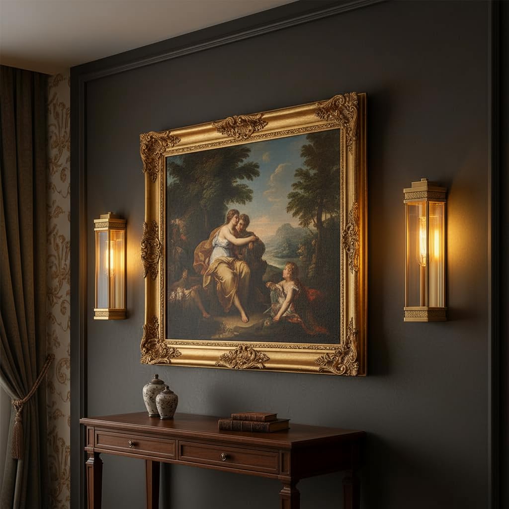 Vintage Brass Majestic Lantern Wall Light