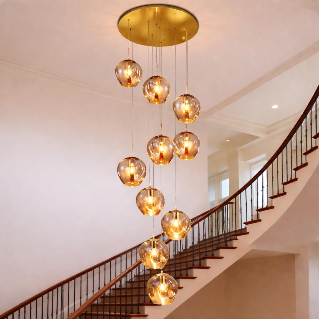 Modern Halo Drop Chandelier