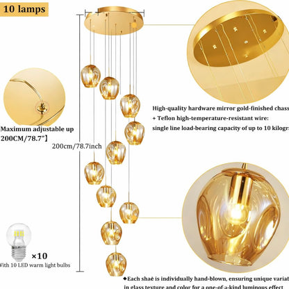 Modern Halo Drop Chandelier