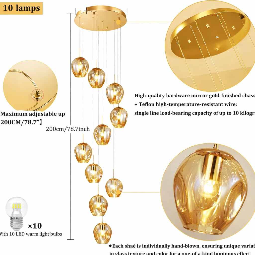 Modern Halo Drop Chandelier