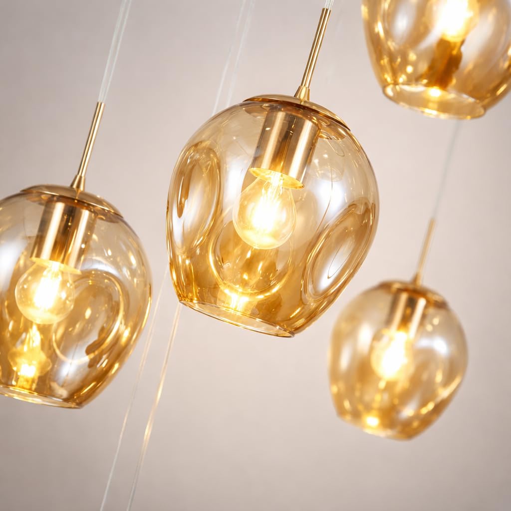 Modern Halo Drop Chandelier