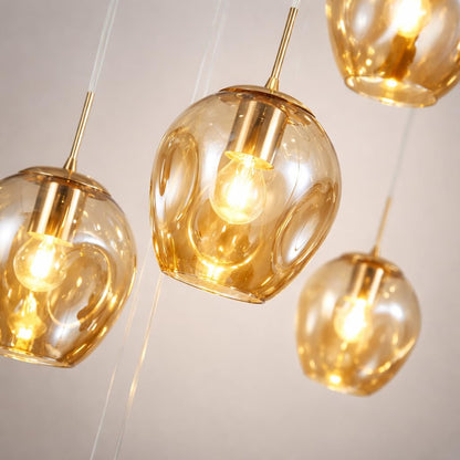 Modern Halo Drop Chandelier