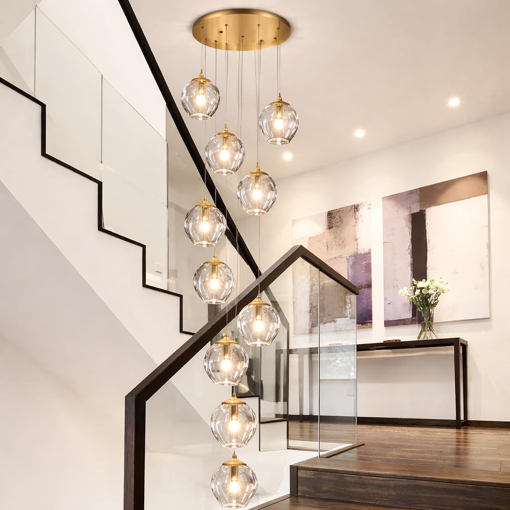 Modern Halo Drop Chandelier