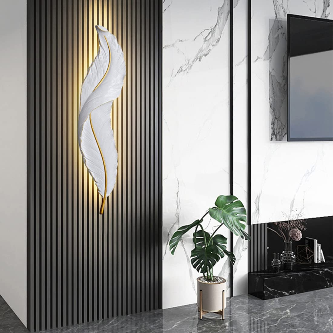 Modern Feather Design LED Wall Light