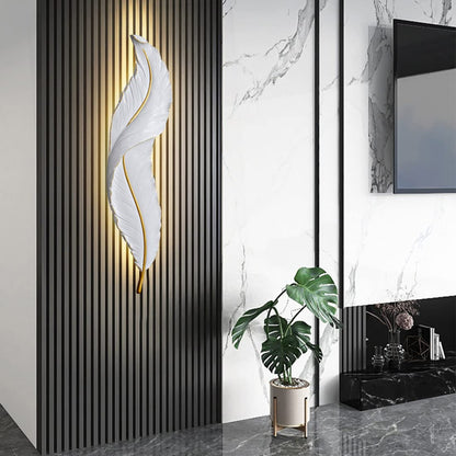 Modern Feather Design LED Wall Light