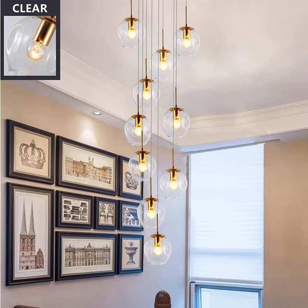 Modern Halo Drop Chandelier