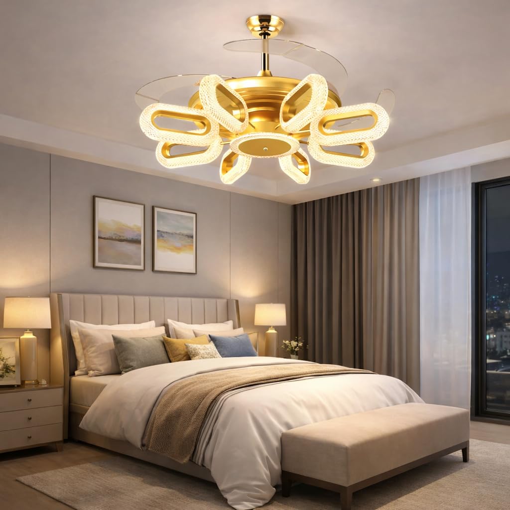 Vantelle Luxury Retractable Chandelier Fan