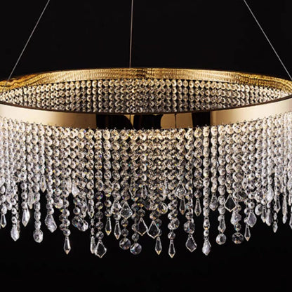 Zyra Luxe Ring Crystal Chandelier